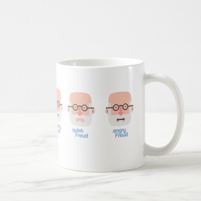 Taza De Café Caneca Smoking, quiet and Angry Freud (Derecha)