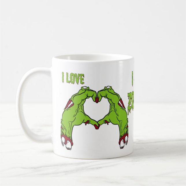 Taza De Café caneca Zombie Love (Izquierda)