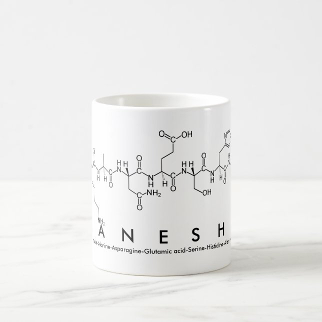 Taza De Café Canesha peptide nombre mug (Centro)