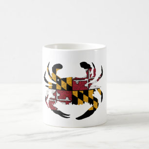 Taza De Café Cangrejo azul de la bandera de Maryland
