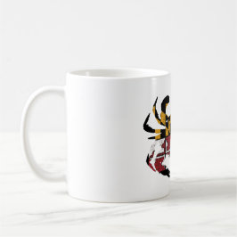 Taza De Café Cangrejo azul de la bandera de Maryland