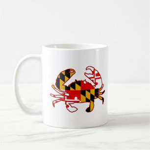 Taza De Café Cangrejo con bandera de Maryland