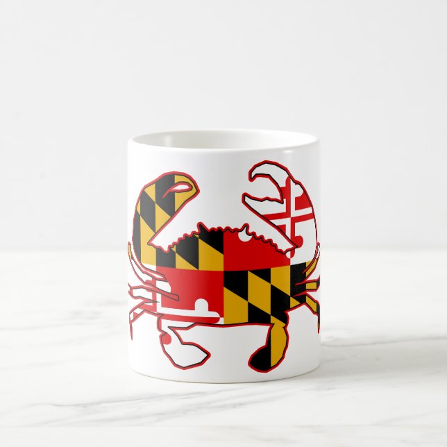 Taza De Café Cangrejo con bandera de Maryland (Centro)