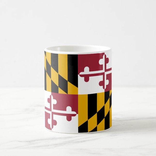 Taza De Café Cangrejo con bandera de Maryland (Centro)