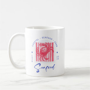 Taza De Café Cangrejo Costero Rosa Puede Vidrio