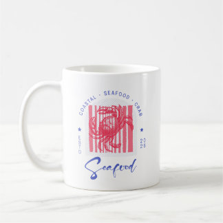 Taza De Café Cangrejo Costero Rosa Puede Vidrio