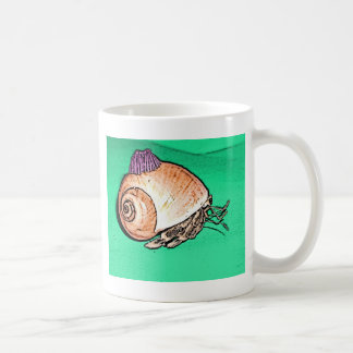 Taza De Café Cangrejo de ermitaño con un gorra de Shell de la