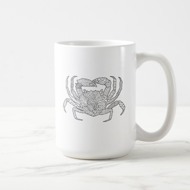 Taza De Café Cangrejo de Zendoodle (Derecha)