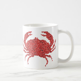Taza De Café Cangrejo del mosaico