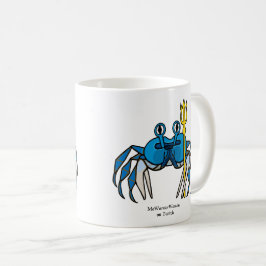 Taza De Café Cangrejo guerrero azul, mujer guerrera en Twiter