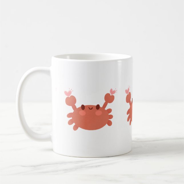 Taza De Café Cangrejo lindo Café mug (Izquierda)
