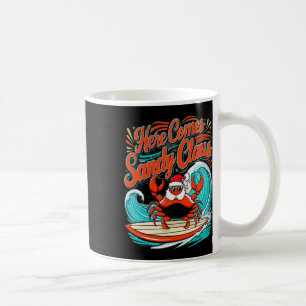 Taza De Café Cangrejo Navidad lindo Pun Santa Hat