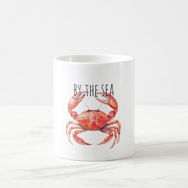 Taza De Café Cangrejo Rojo Junto al mar (Centro)
