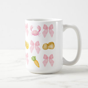 Taza De Café Cangrejo rosa hervir marisco Fiesta pastel