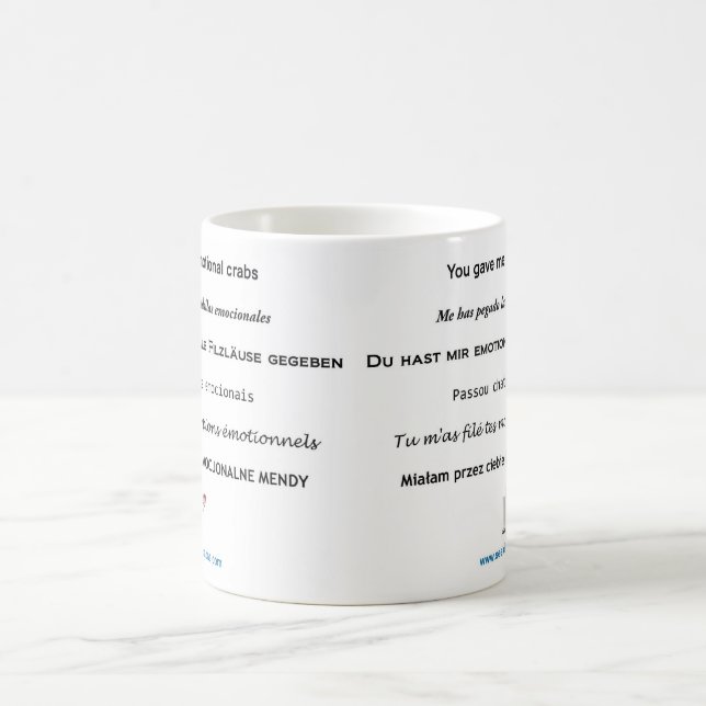 Taza De Café Cangrejos emocionales todos para arriba en su (Centro)