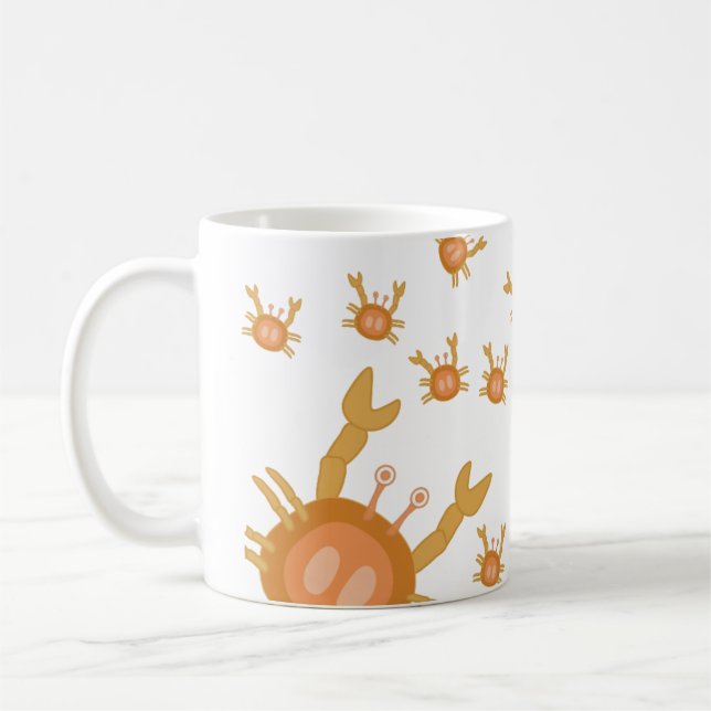 Taza De Café cangrejos personalizados lindos (Izquierda)