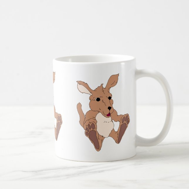 Taza De Café Canguro Adorable (Derecha)
