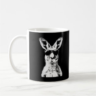 Taza De Café Canguro con gafas de sol divertido animal Australi