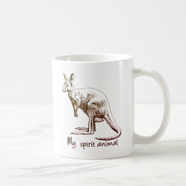 Taza De Café Canguro Mi animal espiritual (Derecha)