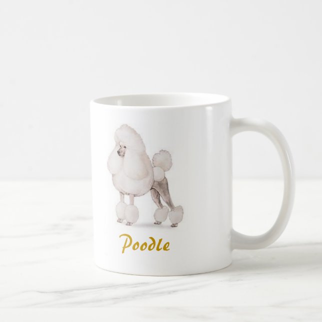 Taza De Café ¡Caniche, amante del perro a montones! (Derecha)