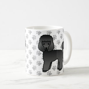 Taza De Café Caniche de juguete negro perro de dibujos animados