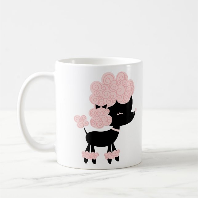 Taza De Café Caniche del francés del dibujo animado (Izquierda)