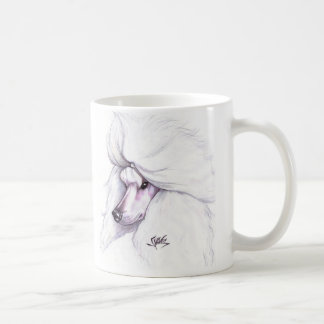 Taza De Café Caniche estándar blanco