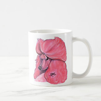 Taza De Café Caniche estándar rosado