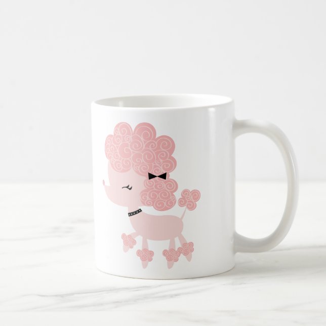 Taza De Café Caniche francés de dibujos animados (Derecha)