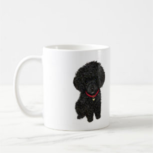 Taza De Café Caniche miniatura o juguete - Negro 1