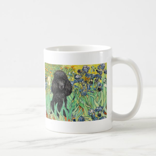 Taza De Café Caniche (negro 1) - Lirios (Derecha)