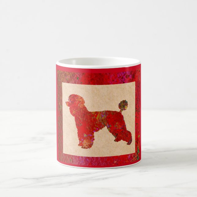 Taza De Café Caniche Rojo (Centro)