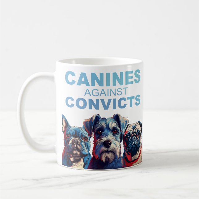 Taza De Café Caninas contra los convictos Mug (EL ORIGINAL) (Izquierda)