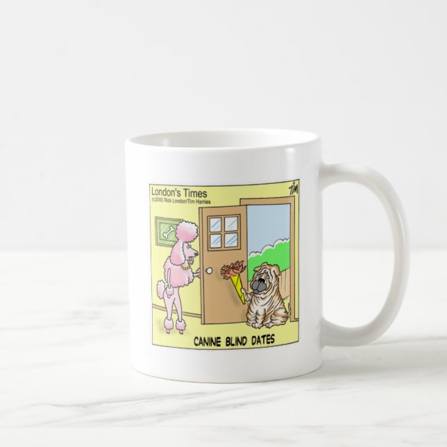 Taza De Café Canine Blind Dates Funny Dog Personalizados Regalo (Derecha)