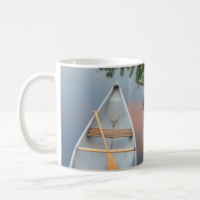 Taza De Café Canoa en el lago al atardecer, Canadá (Izquierda)