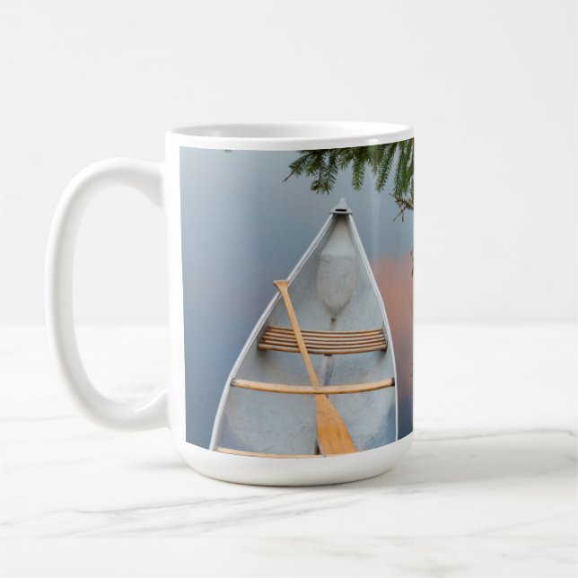 Taza De Café Canoa en el lago al atardecer, Canadá (Izquierda)