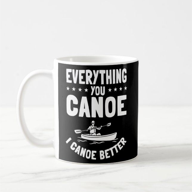 Taza De Café Canoa Lago Kayaking Paddler Rowing (Izquierda)