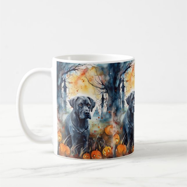 Taza De Café Cañón de Halloween Corso con calabazas asustadas (Izquierda)