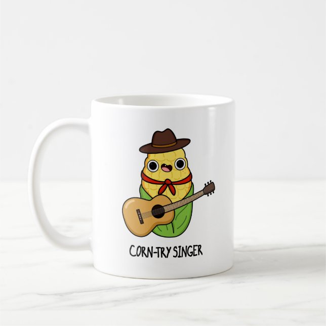Taza De Café Cañón de maíz divertido (Izquierda)