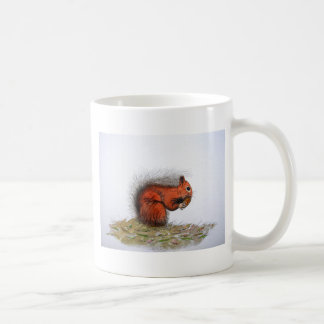 Taza De Café Cañón de pino de la ardilla roja