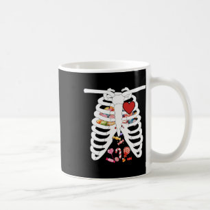 Taza De Café Cañón de Skeleton Cage X-ray Candy Funny Costo de