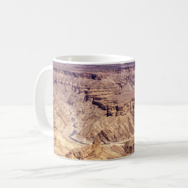 Taza De Café Cañón del río Fish en Namibia del Sur, África (Anverso izquierdo)