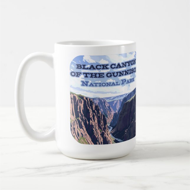 Taza De Café Cañón Negro del Parque Nacional de Gunnison CO (Izquierda)