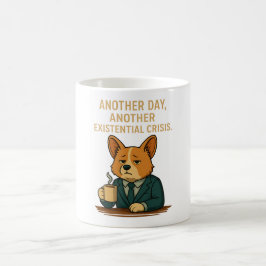 Taza De Café Cansada peluca de perro de oficina para estrés lab