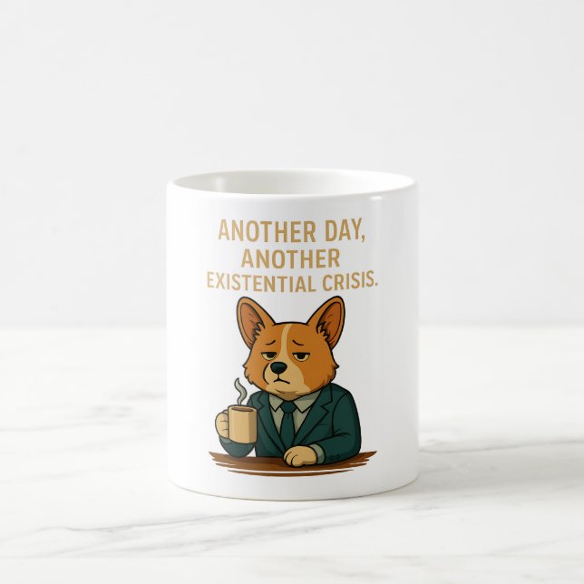Taza De Café Cansada peluca de perro de oficina para estrés lab (Centro)