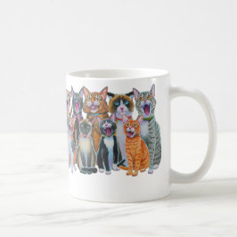 Taza De Café Cantando gatos, cargando gatos envueltos en la taz