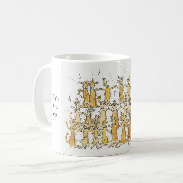 Taza De Café Cantando Meerkat Mug (Anverso izquierdo)
