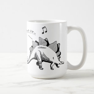 Taza De Café Cantando música de dinosaurio