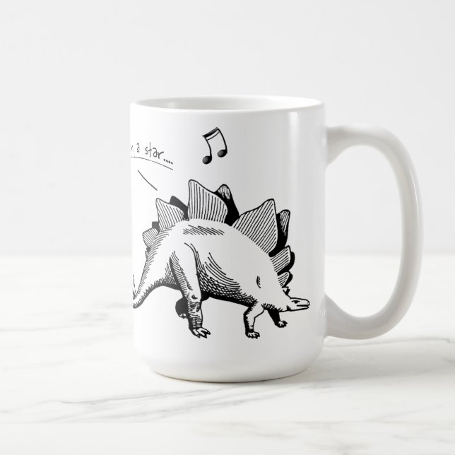 Taza De Café Cantando música de dinosaurio (Derecha)