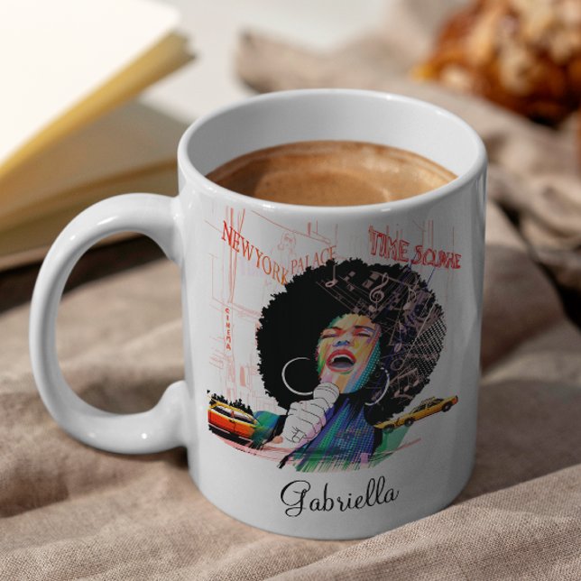 Taza De Café Cantante afroamericano afroamericano de alma con n (Subido por el creador)